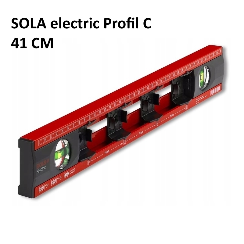 Poziomica aluminiowa SOLA electric Profil C długość 41 cm 69057101