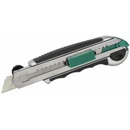 Wolfcraft nóż z ostrzem 18 mm tapeciak metalowy 8 ostrzy zapasowych 4136000