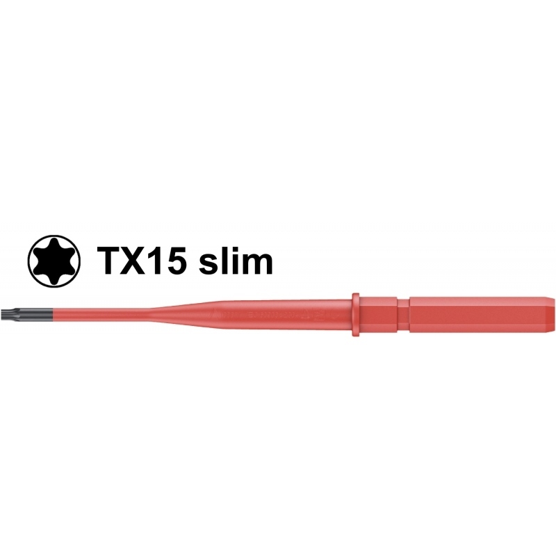 WERA trzpień wymienny Slim Torx TX15 x154 mm VDE 67 iS Kraftform Kompakt 05003437001