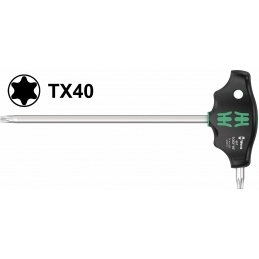 Wkrętak torx TX 40 z rękojeścią T WERA Hex-Plus 467 HF 05023379001