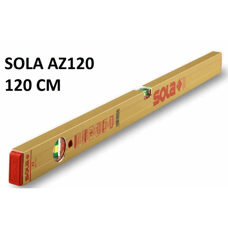 Poziomica aluminiowa SOLA AZ120 Anodowana długość 120 cm