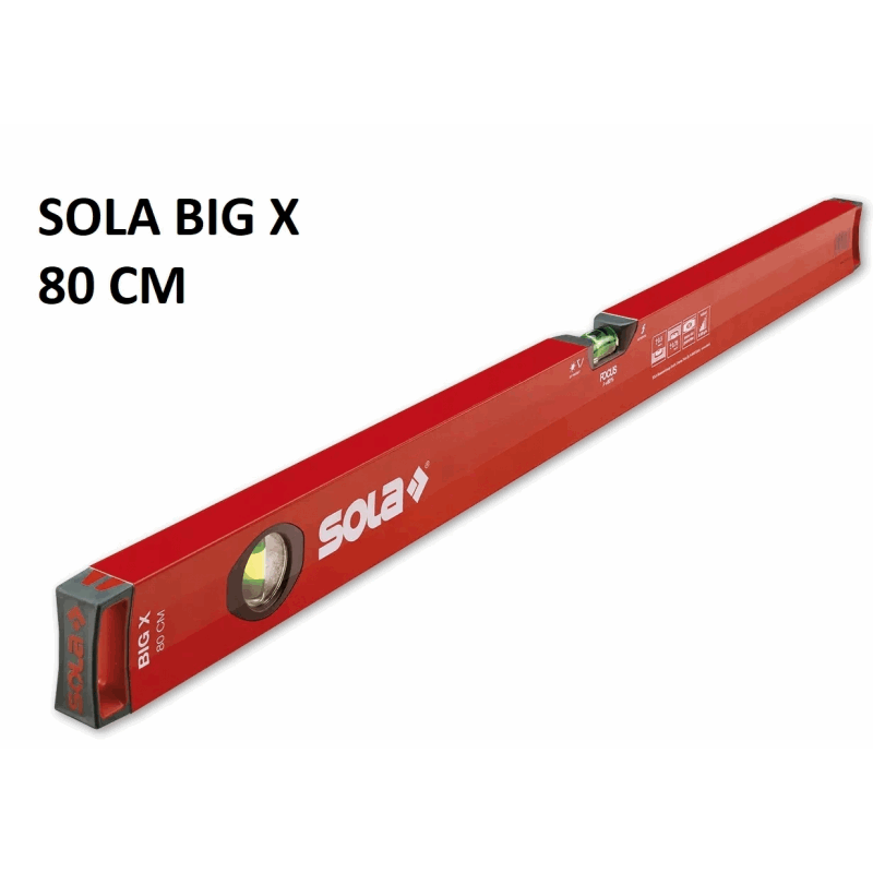 Poziomica aluminiowa SOLA BIG X Epoksydowana długość 80 cm 1371101