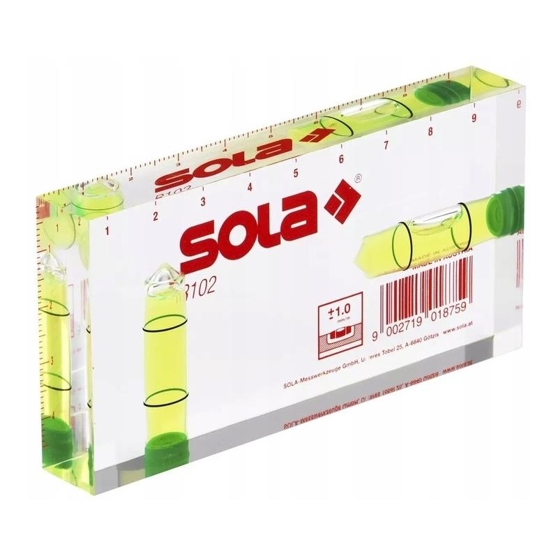 Poziomica SOLA R102 akrylowy blok z libelkami
