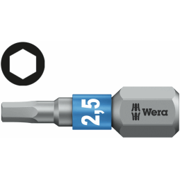 Wera bit Hex-Plus 2,5 imbus 25 mm 840/1 BTZ 05056682001