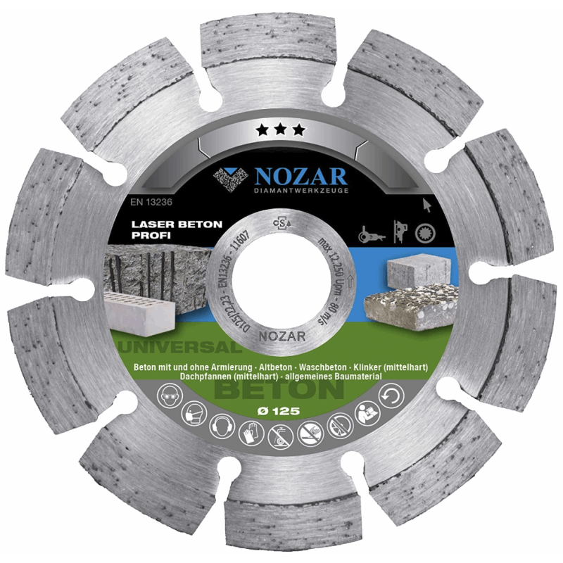 Tarcza diamentowa do betonu NOZAR Laser Beton Profi 125 mm
