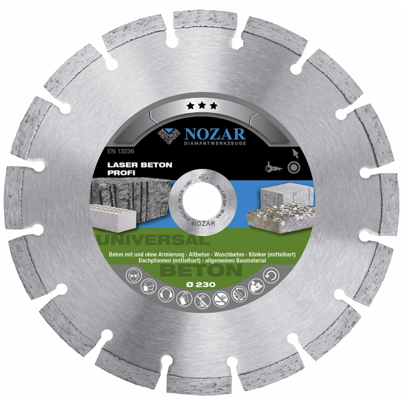 NOZAR tarcza diamentowa do betonu Laser Beton Profi 230 mm