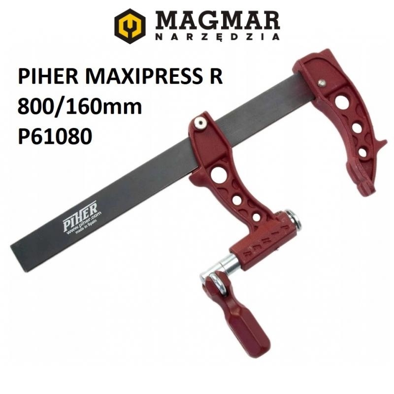 PIHER ścisk ślusarski stolarski 800x160 mm MAXIPRESS R P61080