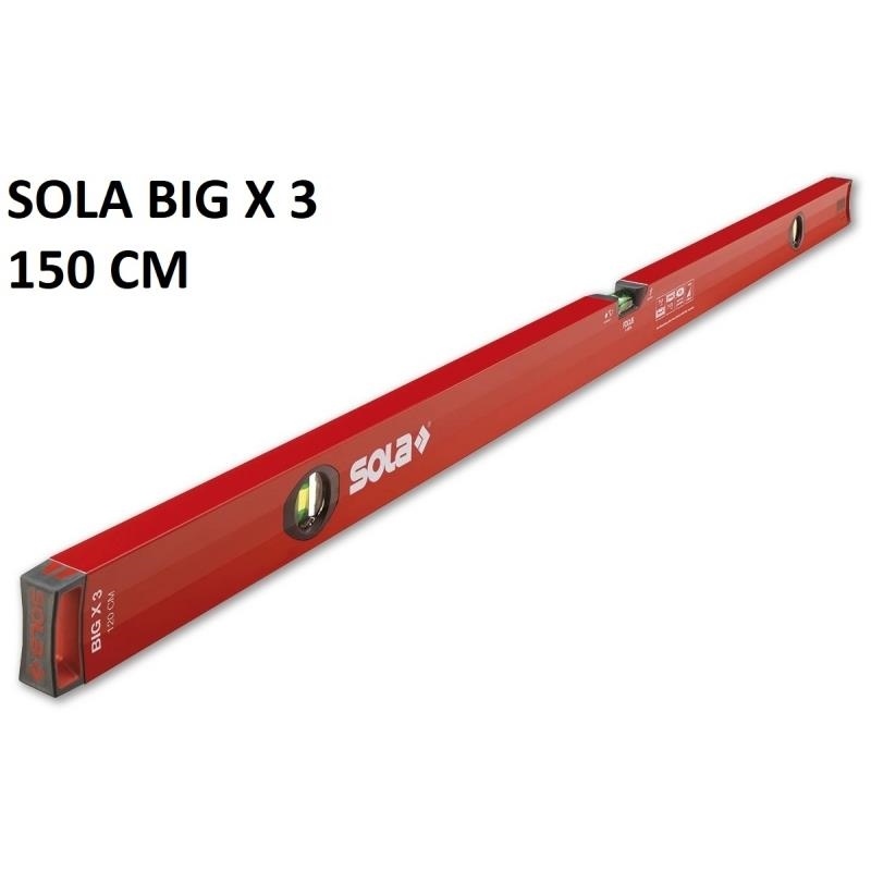 Poziomica aluminiowa SOLA BIG X3 Epoksydowana długość 150 cm 1373501