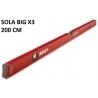 Poziomica aluminiowa SOLA BIG X3 Epoksydowana długość 200 cm