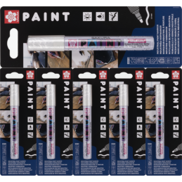 Marker Paint ze średnią czarną końcówką 2 mm 6 sztuk Sakura BLXPMKB1A